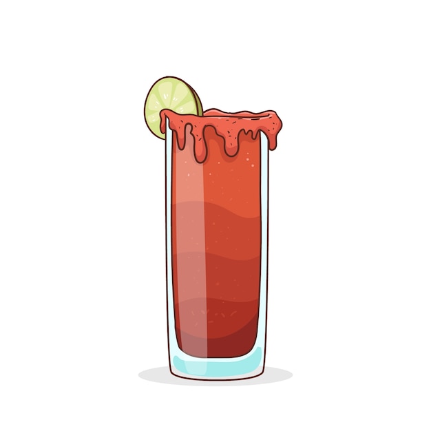 Illustrazione di michelada fresca disegnata a mano