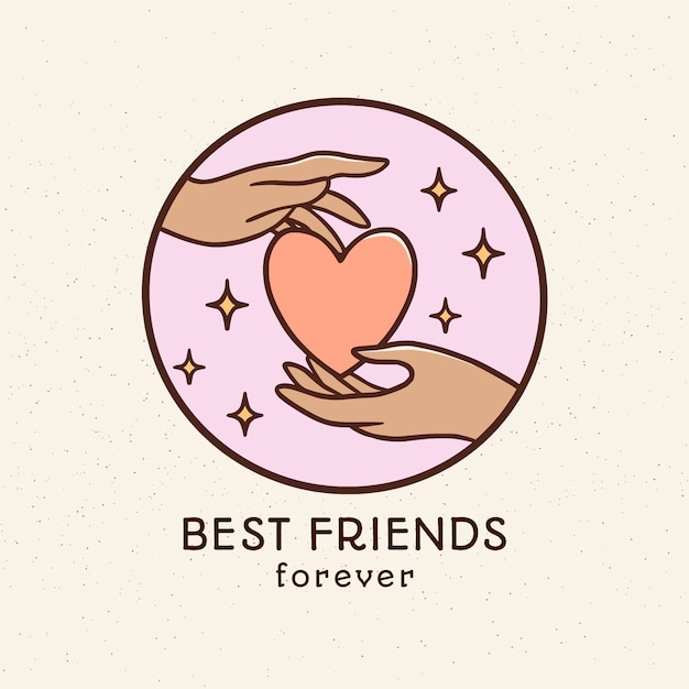 Free vector hand drawn friends logo design