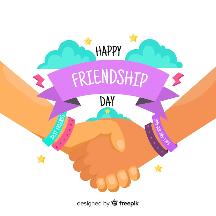 Free Vector hand drawn friendship day background