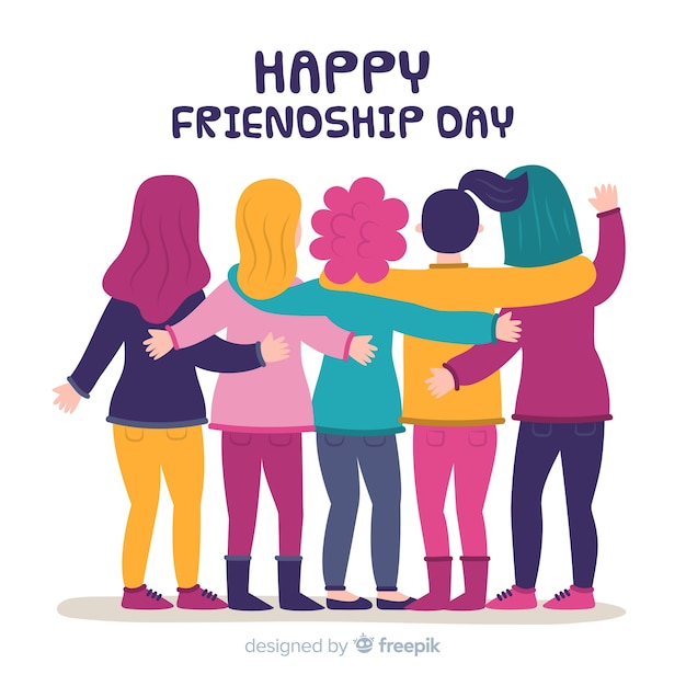 Free vector hand drawn friendship day background