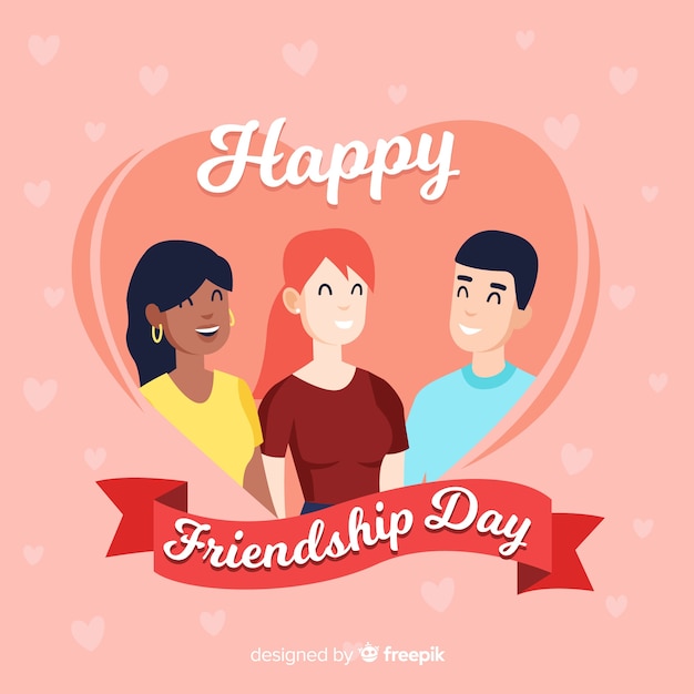 Free vector hand drawn friendship day background