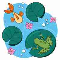 Free vector hand drawn frog illustration