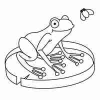 Free vector hand drawn frog outline illustration