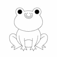 Free vector hand drawn frog outline illustration