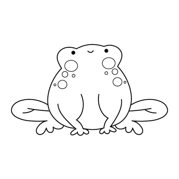 Free vector hand drawn frog outline illustration