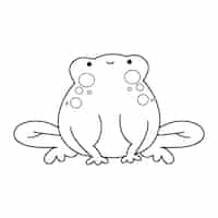 Free vector hand drawn frog outline illustration