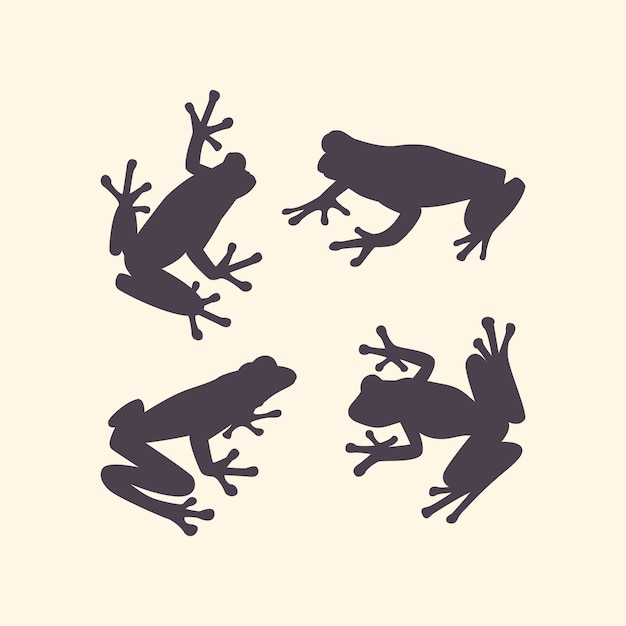 Vector Templates: Hand drawn frog silhouette – Free Download