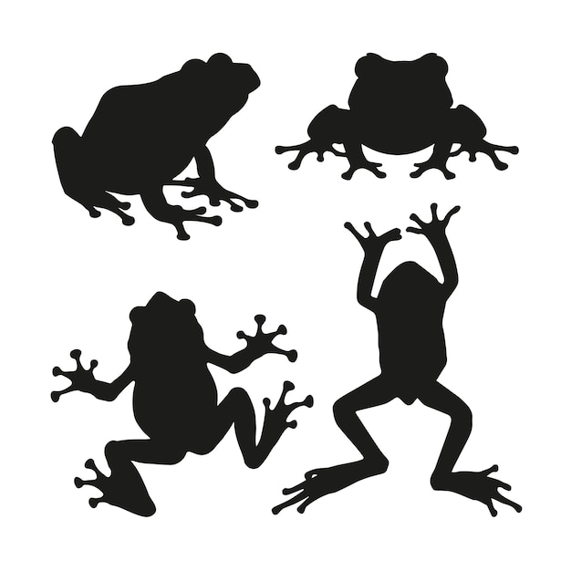 Hand drawn frog silhouette