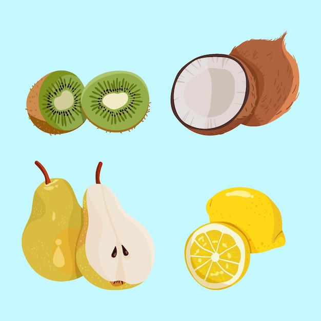 Free vector hand drawn fruit collection