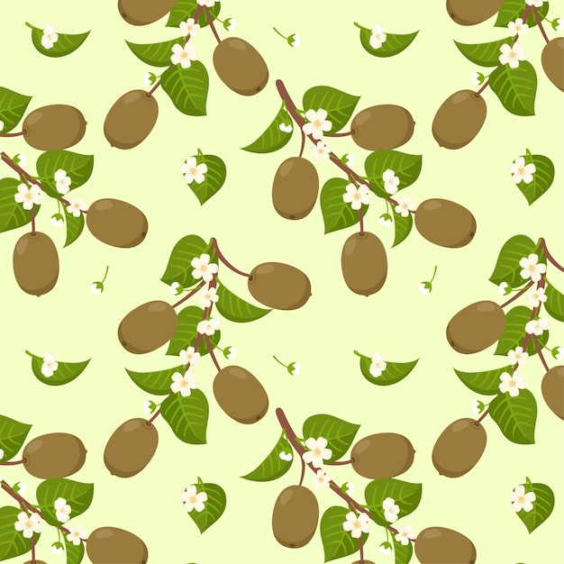 Hand drawn fruit and floral pattern design