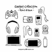 Free vector hand drawn gadget collection