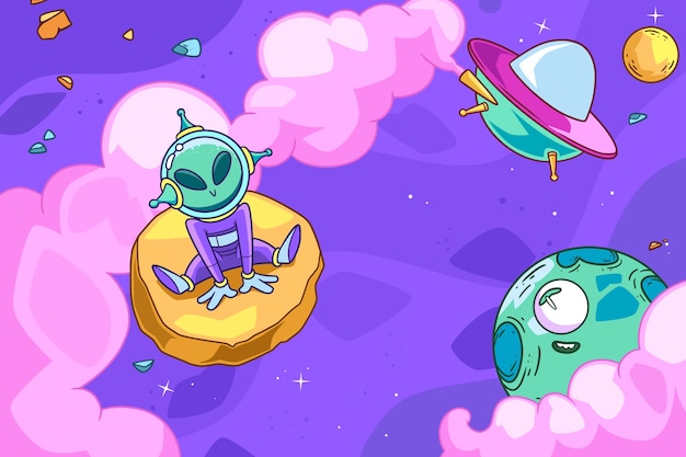 手繪的星系背景