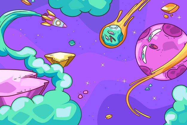 手繪的星系背景