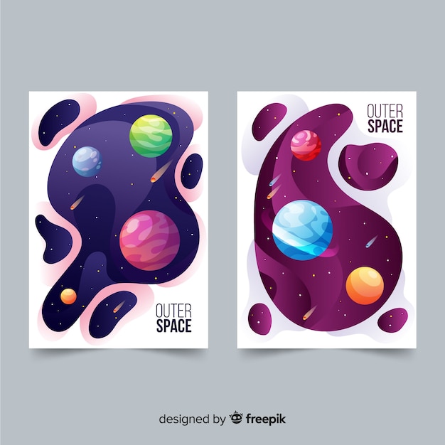 Free vector hand drawn galaxy poster