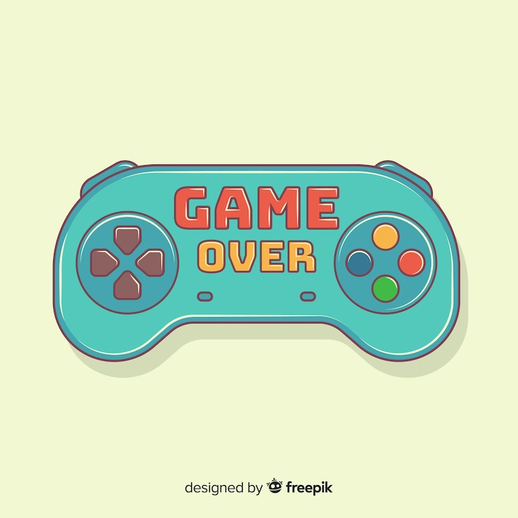 Free Vector hand drawn game pad logo