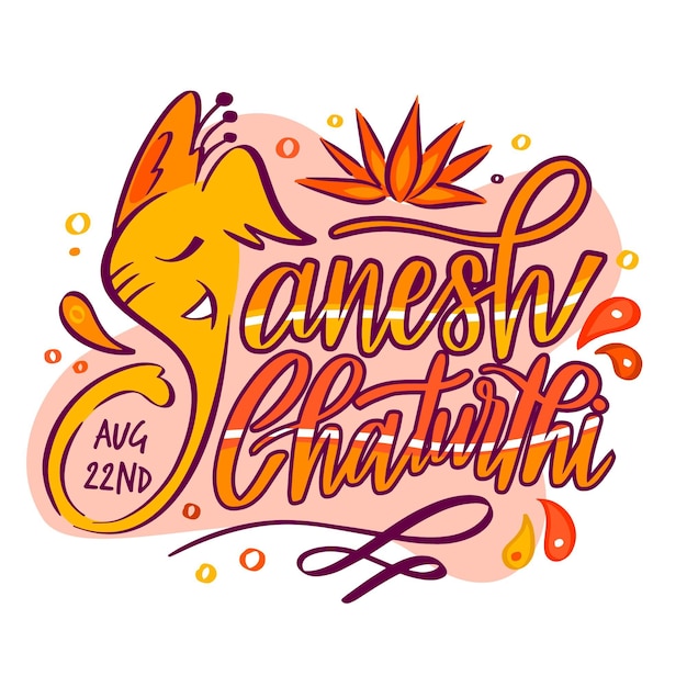 Vettore gratuito ganesh chaturthi disegnati a mano