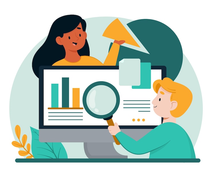 Free Vector hand drawn gathering data business concept