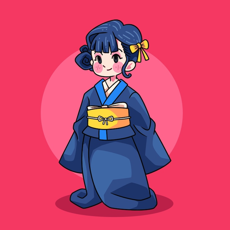 무료 Vector 게이샤 의 손 으로 그린  ⁇ 화