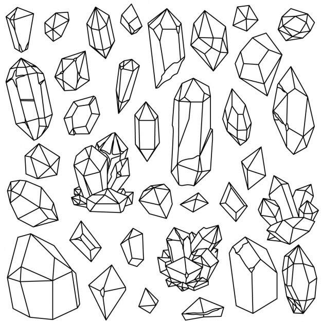 Коллекция векторных линейных кристаллов