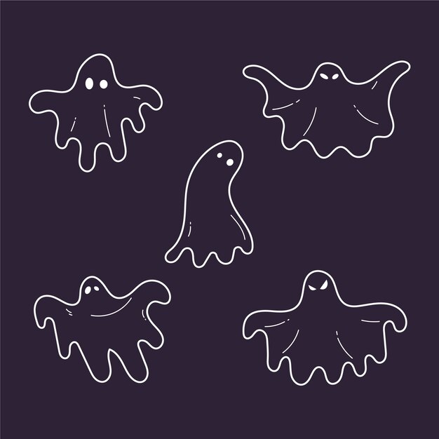 Ghost Doodle 5 Stock Illustration - Download Image Now - Ghost