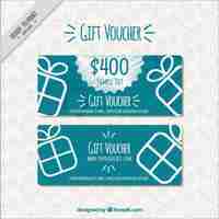 Free vector hand drawn gift voucher