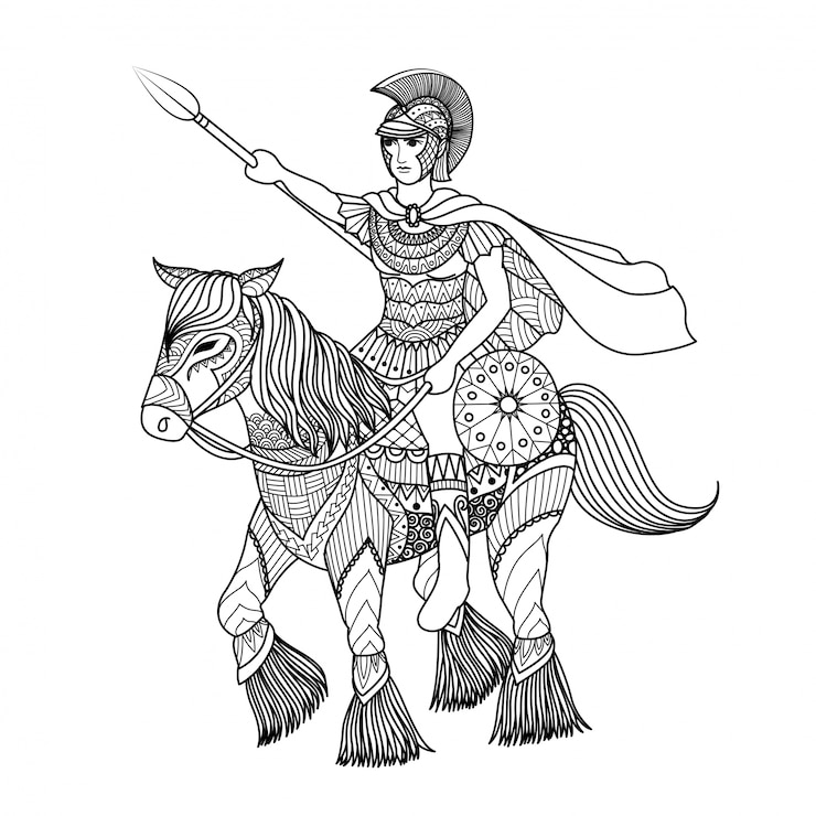 Free Vector hand drawn gladiator background