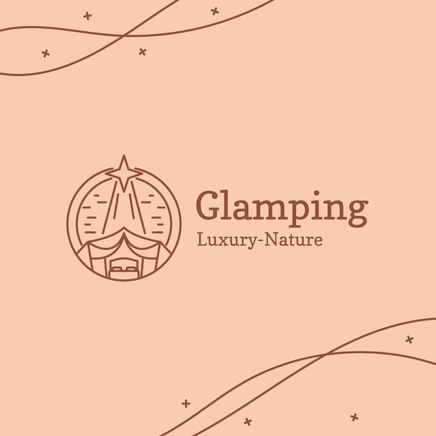 Нарисованный вручную логотип глэмпинга