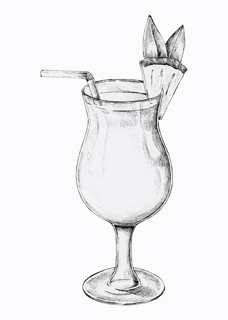 Ручной обращается стакан ананасового коктейльного напитка