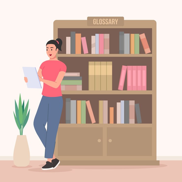 Free Vector hand drawn glossary illustration