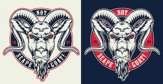 Free vector hand drawn goat badge