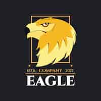 Free vector hand drawn golden eagle logo template