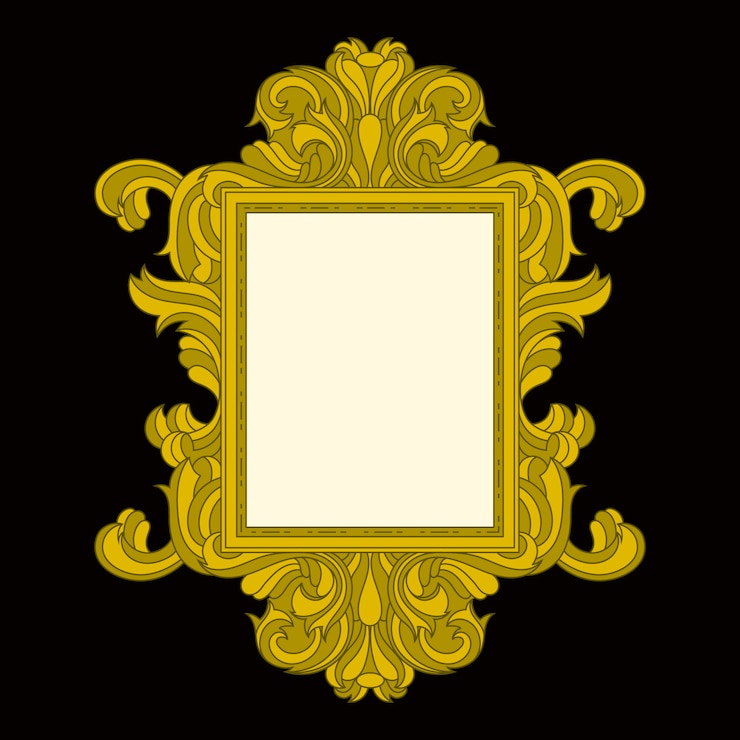 Free Vector hand drawn golden frame design