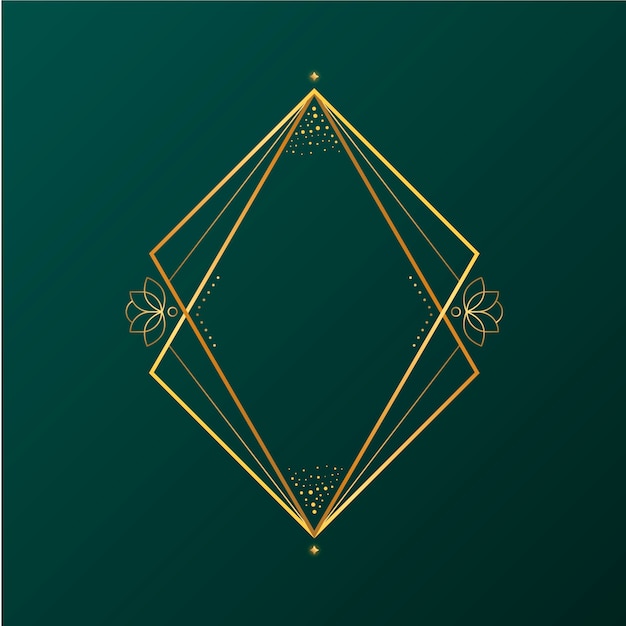 Free vector hand drawn golden frame design