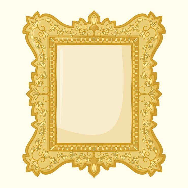 Free Vector hand drawn golden frame