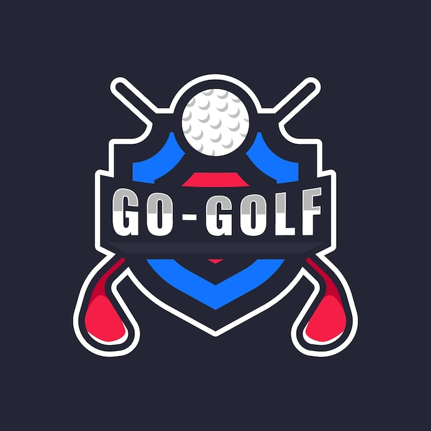 Modello di logo golf disegnato a mano