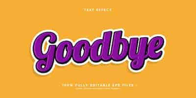 Free vector hand drawn goodbye text effect