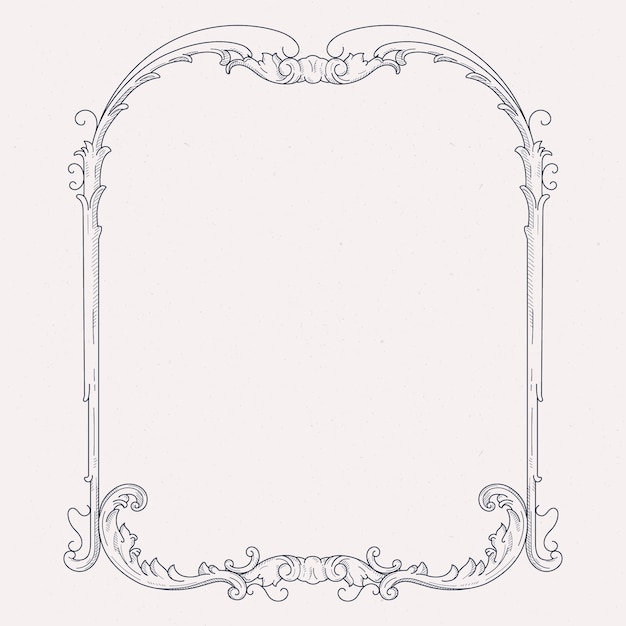 Free vector hand drawn gothic frame design