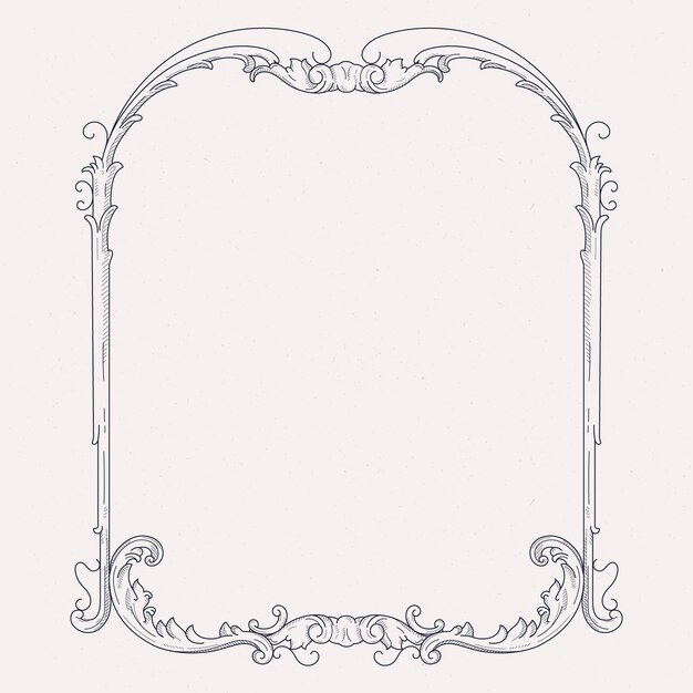 Hand drawn gothic frame design