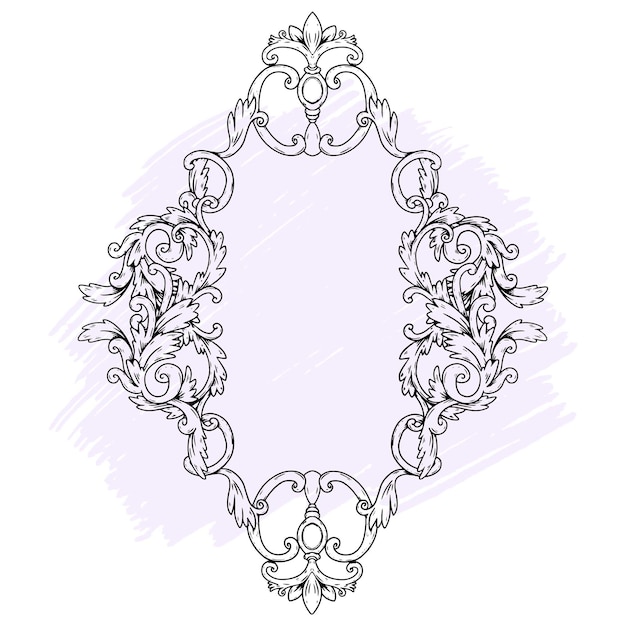 Free vector hand drawn gothic frame design