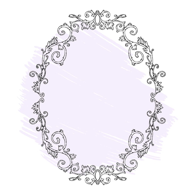 Hand drawn gothic frame design