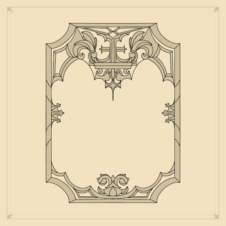 Free Vector hand drawn gothic frame design