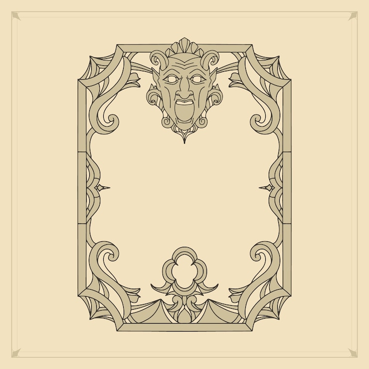 Free Vector hand drawn gothic frame design