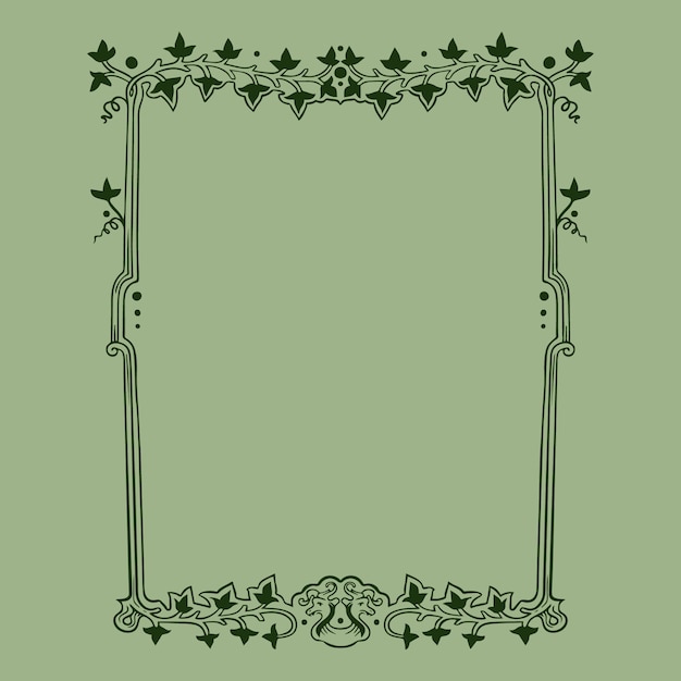 Hand drawn gothic frame design