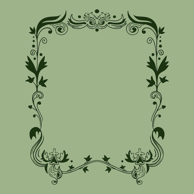 Hand drawn gothic frame design