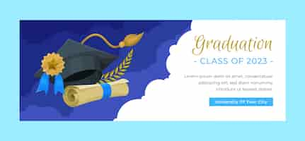 Free vector hand drawn graduation  template