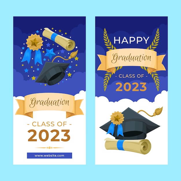 Free vector hand drawn graduation  template