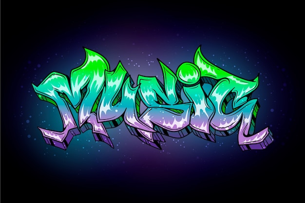 Hand drawn graffiti text effect