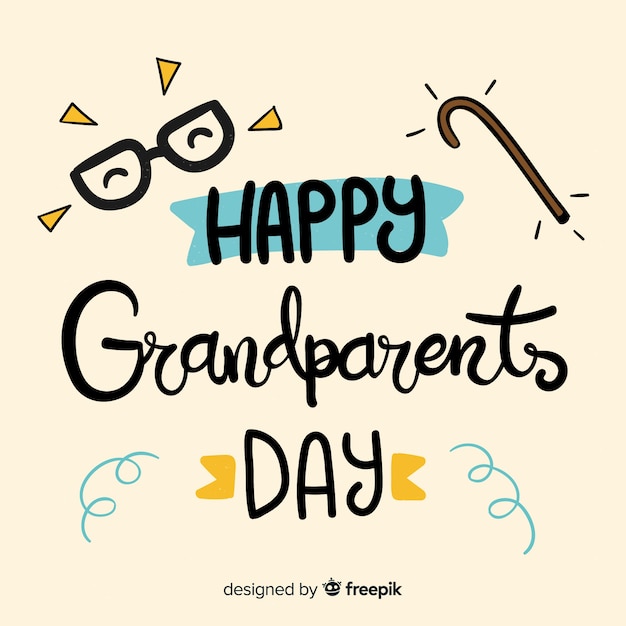 手描きの祖父母の日の構成