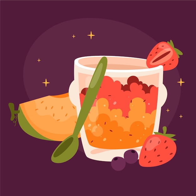 Hand drawn granita illustration