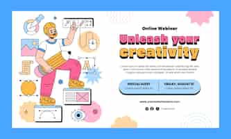 Free vector hand drawn graphic designer  webinar